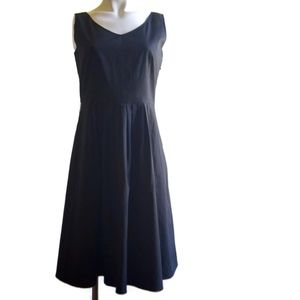 MASTINA Black Plain Cocktail Sleeveless Dress